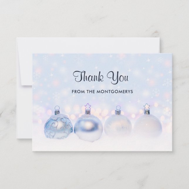 Carte De Remerciements Magical Metallic Christmas Balls (Devant)