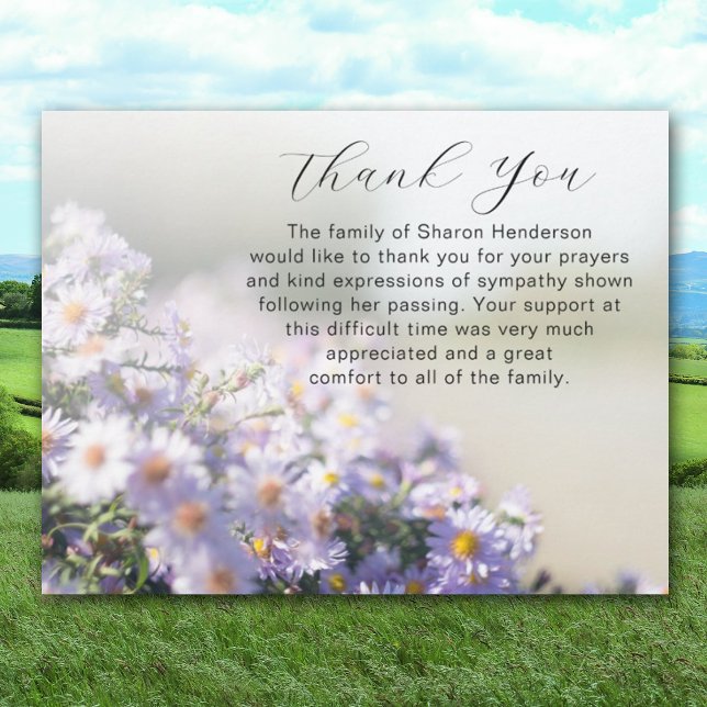 Carte De Remerciements Magnifique Floral Funeral Thank You Note Card (Créateur téléchargé)