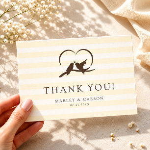 Carte De Remerciements Magnifique mariage moderne oiseau de paradis