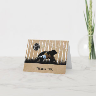 Carte De Remerciements Magnifique Silhouette Arbre/Carte de remerciements