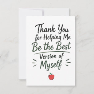 Carte De Remerciements M'aider à être la meilleure version de moi-même