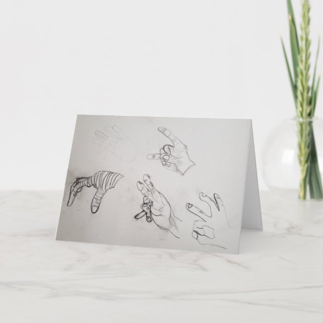 carte de remerciements "Main Drake" (Devant)