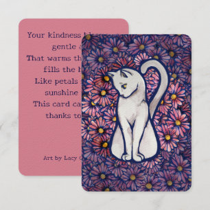 Carte De Remerciements Maisies blanches de chats