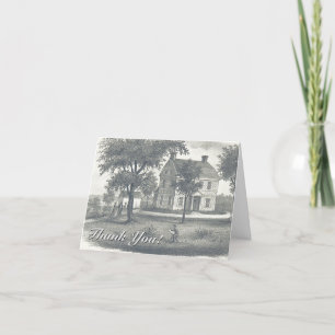 Carte De Remerciements Maison de campagne à l'ancienne "Merci !"