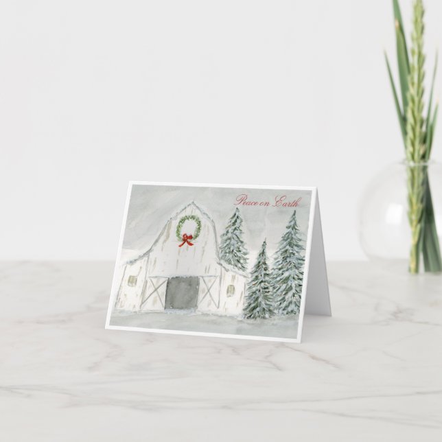 Carte De Remerciements Maison de vacances d'hiver paisible (Devant)