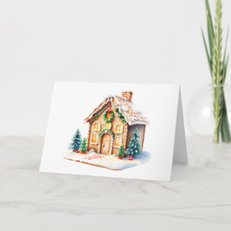 Carte De Remerciements Maison en pain d'épice de Noël