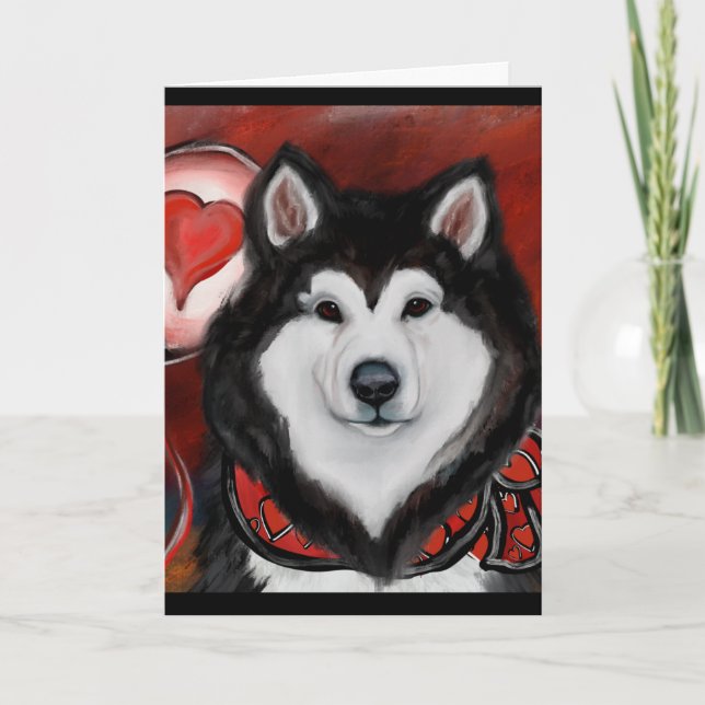 Carte De Remerciements Malamute d'Alaska     (Devant)