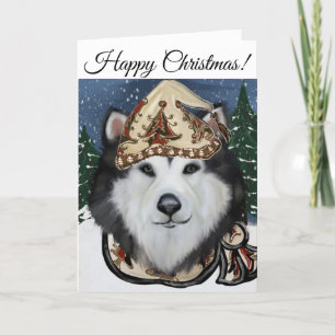 Carte De Remerciements Malamute d'Alaska