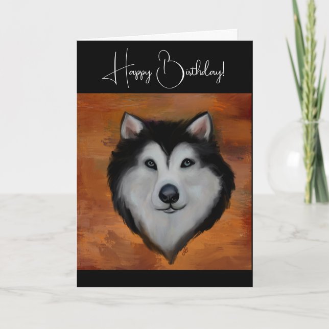 Carte De Remerciements Malamute d'Alaska (Devant)