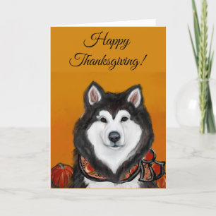 Carte De Remerciements Malamute d'Alaska