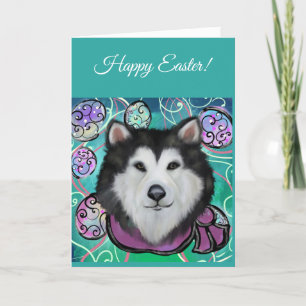Carte De Remerciements Malamute d'Alaska