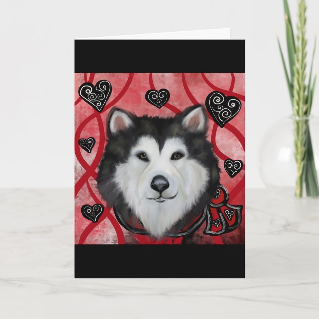 Carte De Remerciements Malamute d'Alaska     (Devant)