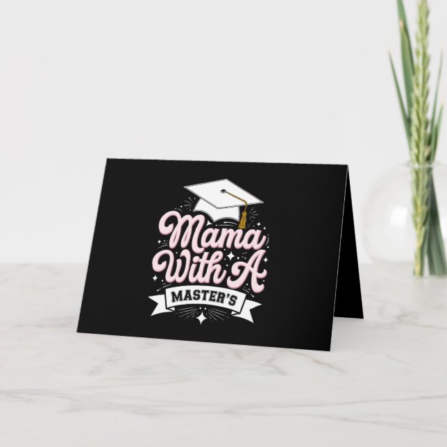 Carte De Remerciements Mama avec une maîtrise Diplôme Maman (Devant)
