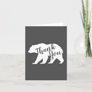 Carte De Remerciements Mama Bear Baby shower Woodland Lodge Girl Pink