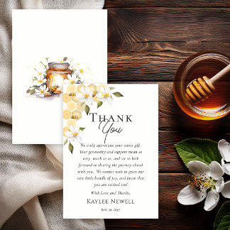 Carte De Remerciements Mama to Bee Honey Bee Baby Shower Thank You Card