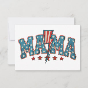 Carte De Remerciements Maman 4 juillet Foudre Maman Patriotique