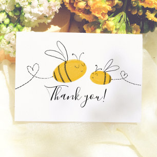 Carte De Remerciements Maman Abeille Bébé Script Remerciement