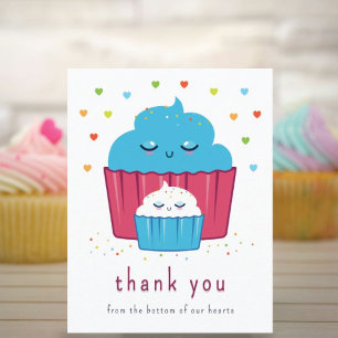 Carte De Remerciements Maman & Baby Cupcake