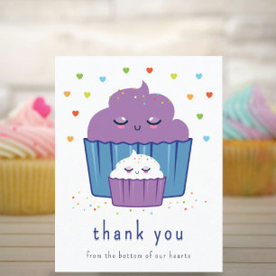Carte De Remerciements Maman & Baby Cupcake
