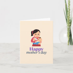 Carte De Remerciements Maman et bébé, jour de mère heureuse