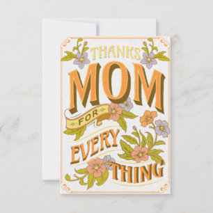 Carte De Remerciements maman pour tout