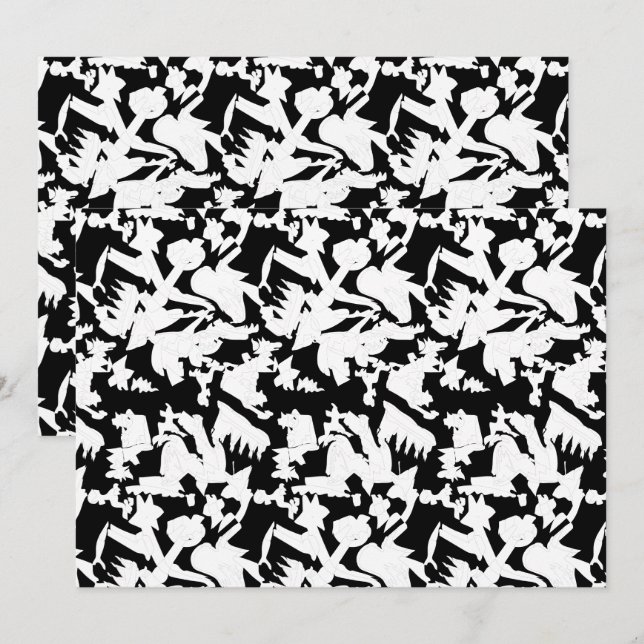 Carte De Remerciements Manche blanche à texture subtile, partie probable (Devant / Derrière)