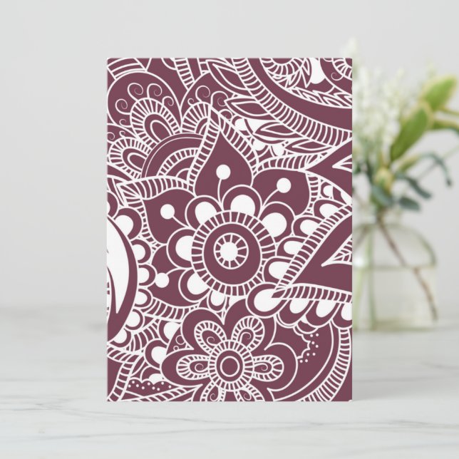 Carte De Remerciements Mandala 44 de luxe (Debout devant)