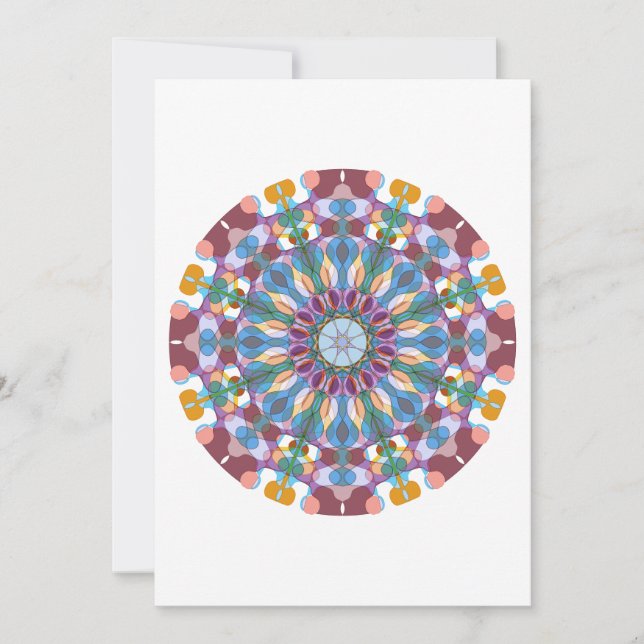 Carte De Remerciements Mandala de fleurs (Devant)