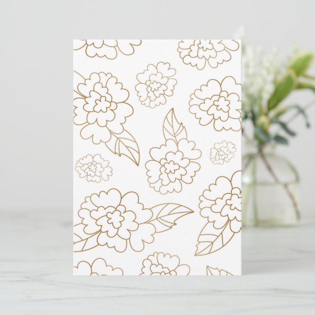 Carte De Remerciements Mandala de fleurs 2 (Debout devant)