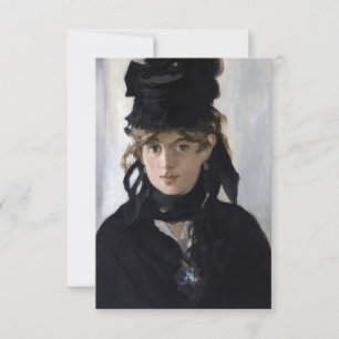 Carte De Remerciements Manet - Berthe Morisot avec un bouquet de violette