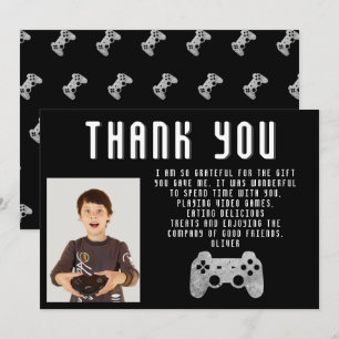 Carte De Remerciements Manette de jeu vidéo photo d'anniversaire