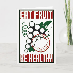 Carte De Remerciements Mangez des fruits - Soyez en santé - Poster de l'A
