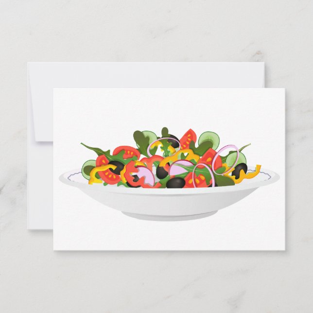 Carte De Remerciements Mangez plus de plantes frais motivation salade let (Devant)