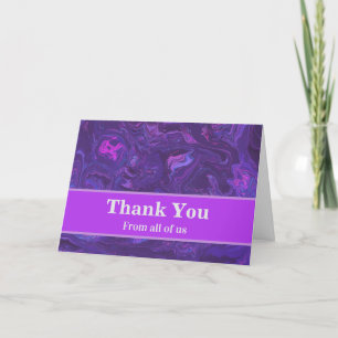 Carte De Remerciements Marbre violet moderne Abstrait