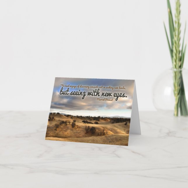 Carte De Remerciements Marcel Proust Citation Inspirationnelle "Nouveaux  (Devant)