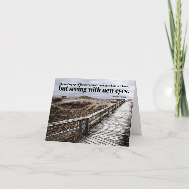 Carte De Remerciements Marcel Proust Citation Inspirationnelle "Nouveaux  (Devant)