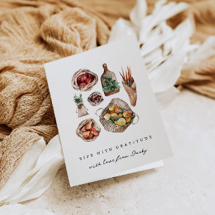 Carte De Remerciements "Marché aux fruits mûrs de gratitude"