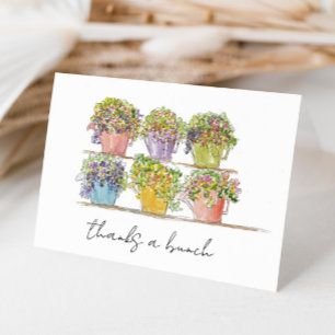 Carte De Remerciements Marché de Fleurs Joyeux Croquis Dessiné à la Main