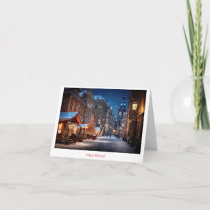 Carte De Remerciements Marché de Noël