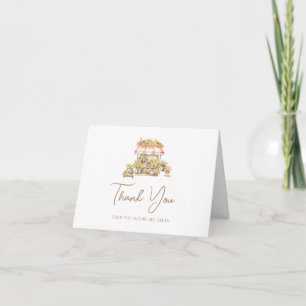 Carte De Remerciements Marché Floral Amour En Fleur Mariage Pliez
