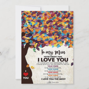 Carte De Remerciements Mari À Mon Homme J'Aime Mari