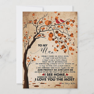 Carte De Remerciements Mari À Mon Mari Je Vois La Maison