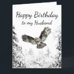 Carte De Remerciements Mari d'anniversaire Love Strike Owl Nature Art<br><div class="desc">Joyeux anniversaire au meilleur mari de tous les temps.  Owl t'aime pour toujours.  Oiseau de la Chouette d'Aquarelle Oiseau</div>