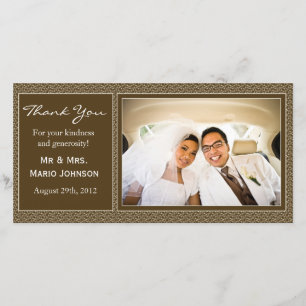 Carte de remerciements mariage