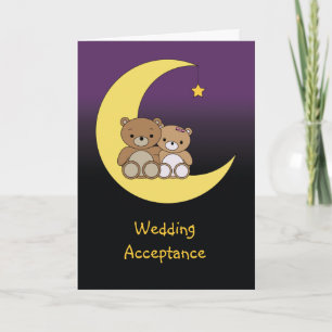 Carte De Remerciements Mariage Acceptance ours mignons