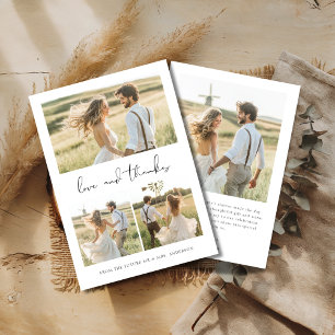 Carte De Remerciements Mariage Amour & Remerciements 4 Photo de Fiançaill