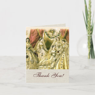 Carte De Remerciements Mariage Antique de la Mariée
