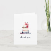Carte de remerciements mariage aquarelle