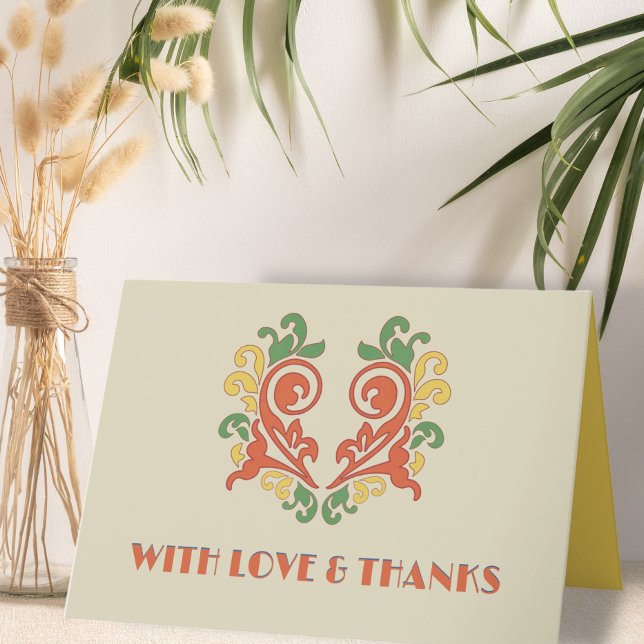 Carte de remerciements Mariage Art nouveau (Créateur téléchargé)