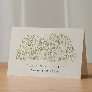 Carte De Remerciements Mariage au Parc National de Yosemite